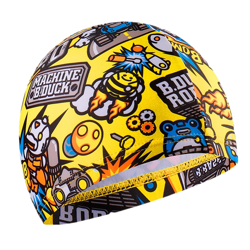 小黄鸭泳帽男女儿童布防晒时尚可爱不勒头宝宝成人游泳装备卓妈妈