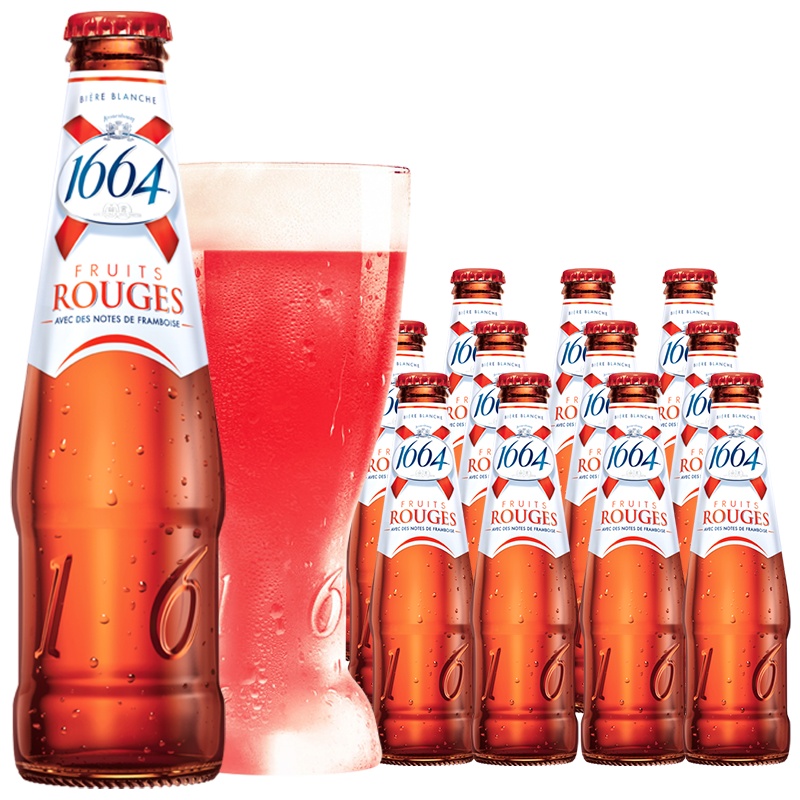 法国原装进口克伦堡1664白红果树莓250ml*12瓶装(八月底到期)