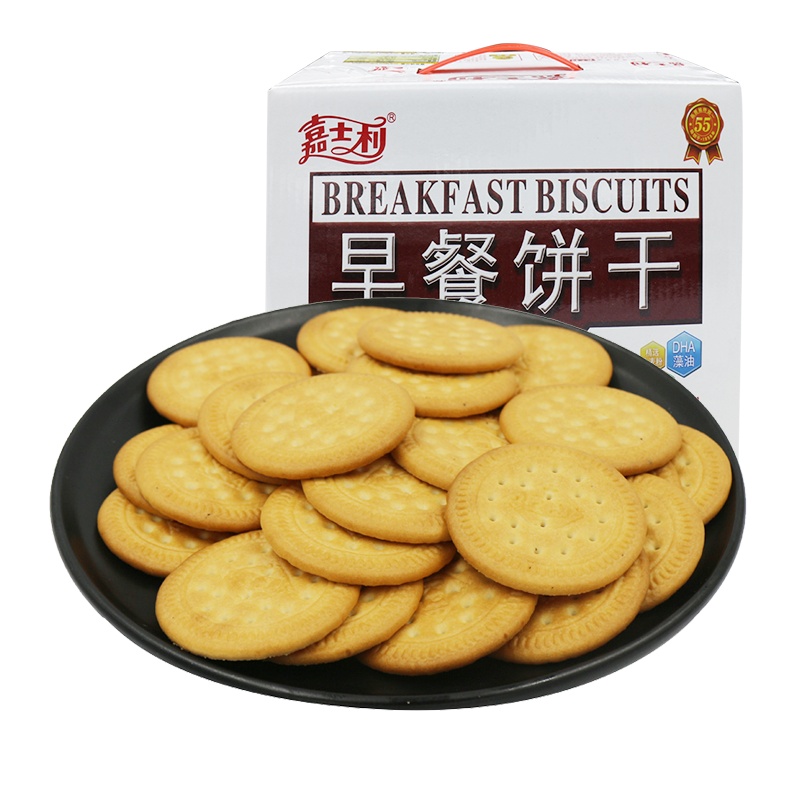 嘉士利 早餐饼干1kg装 牛奶/原味营养早餐代餐休闲零食