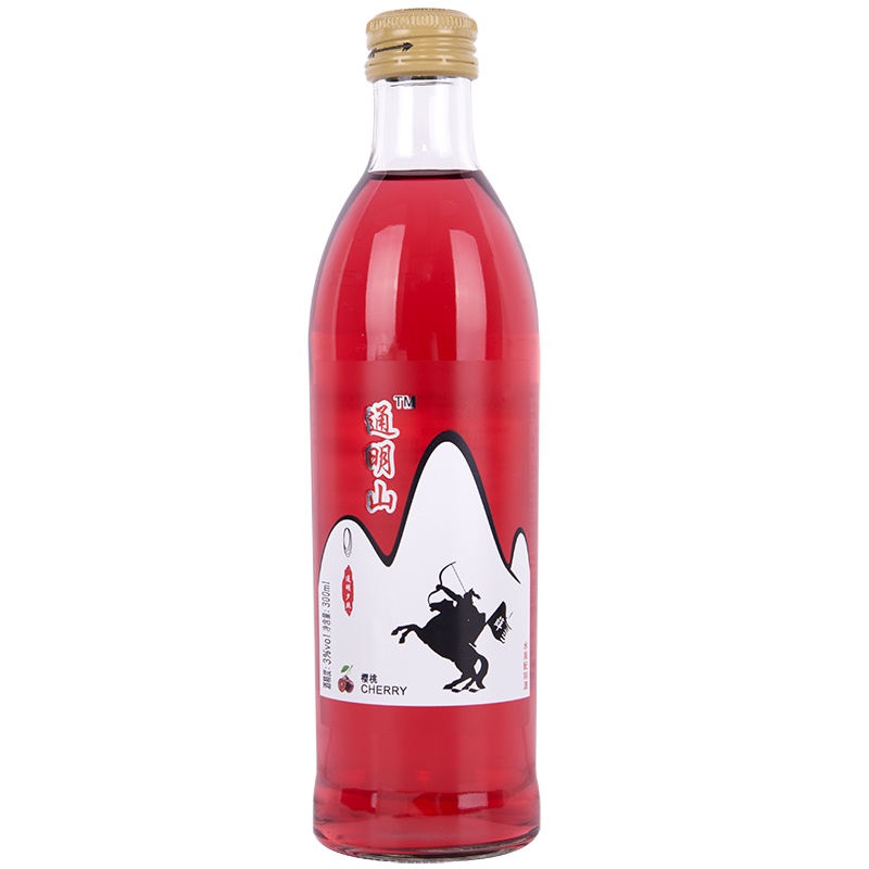 通明山水果酒(樱桃味)低度迷你装小酒3度300ml*1瓶