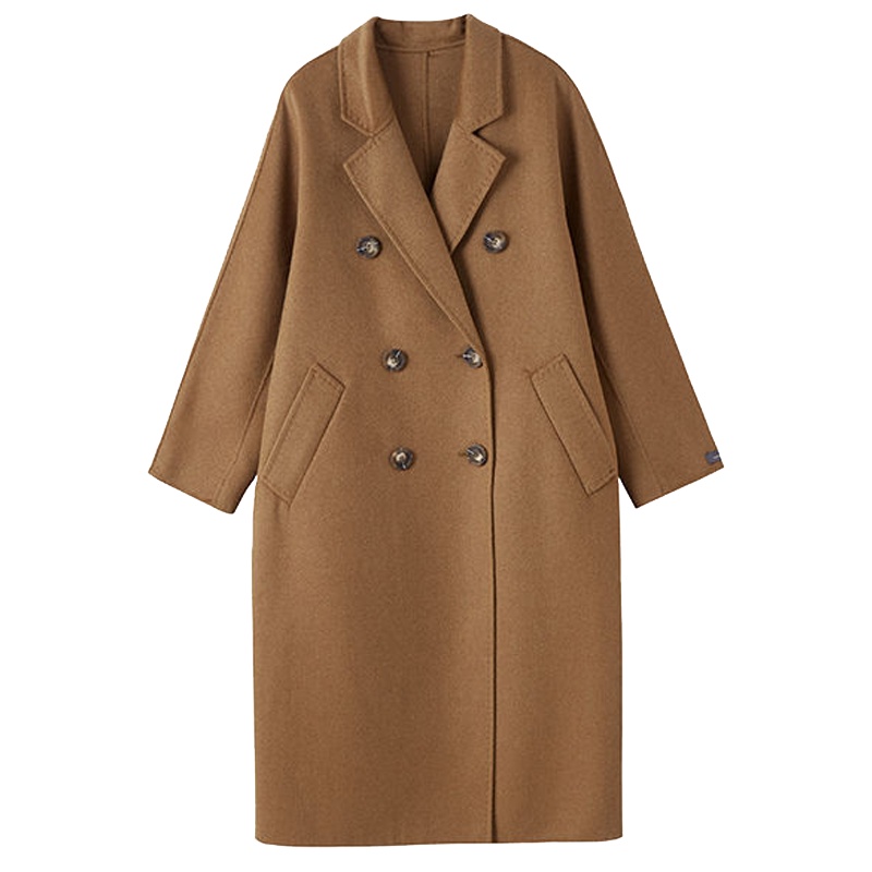 【专柜同款】上新拉夏贝尔Puella冬季新款韩版中长森系斗篷双面毛呢外套女20012204_412