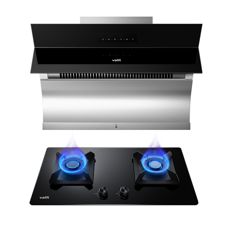 华帝(vatti)20立方吸力烟灶套餐侧吸i11083+52B天然气抽油烟机灶具套餐4.5kW燃气灶高频自动洗宽域拢烟