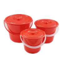 庞氏红色塑料小水桶2L