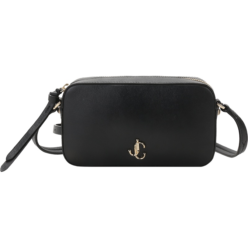 周仰杰 JIMMY CHOO 女士 皮革JC徽章装饰单肩斜挎包HALE PKJ 193