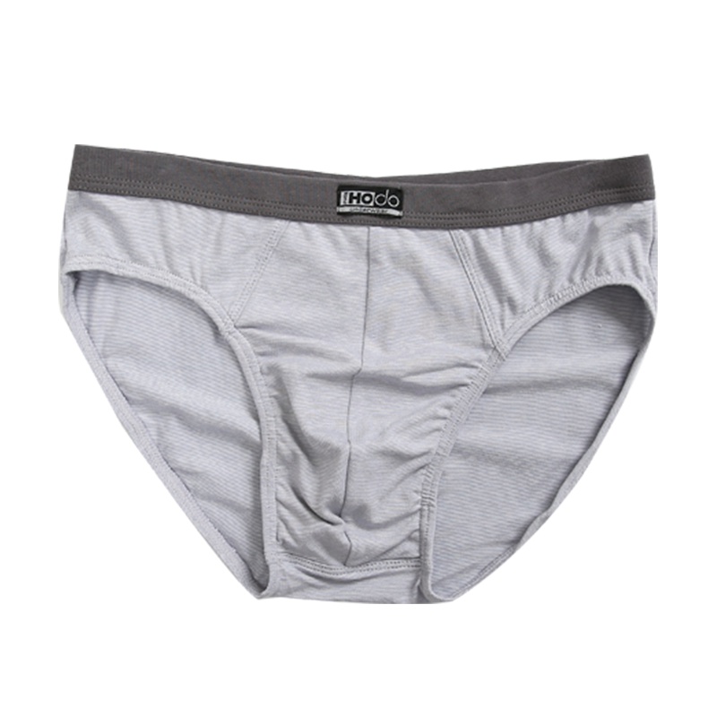 红豆居家(Hodohome)红豆棉男士内裤竹节纱纯色三角内裤男式简约柔软透气内裤