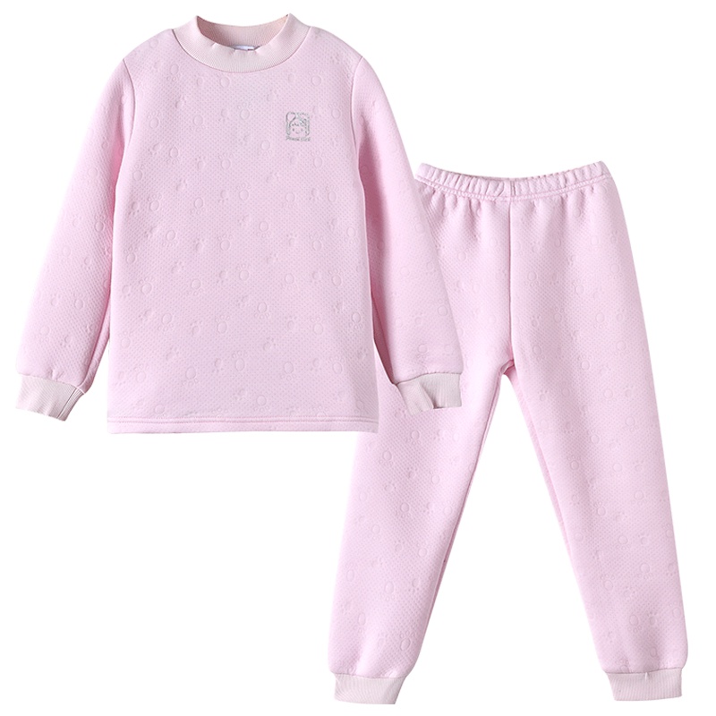 铅笔俱乐部童装2019秋冬新款女童家居服套装儿童加厚上衣儿童套装