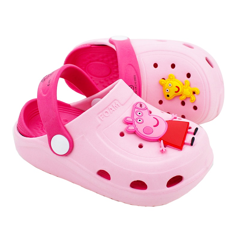 小猪佩奇(PEPPAPIG) 双色花园鞋KMPQ9001防滑护脚四色可选中小童 室内外包头夏卡通洞洞鞋男女宝宝沙滩