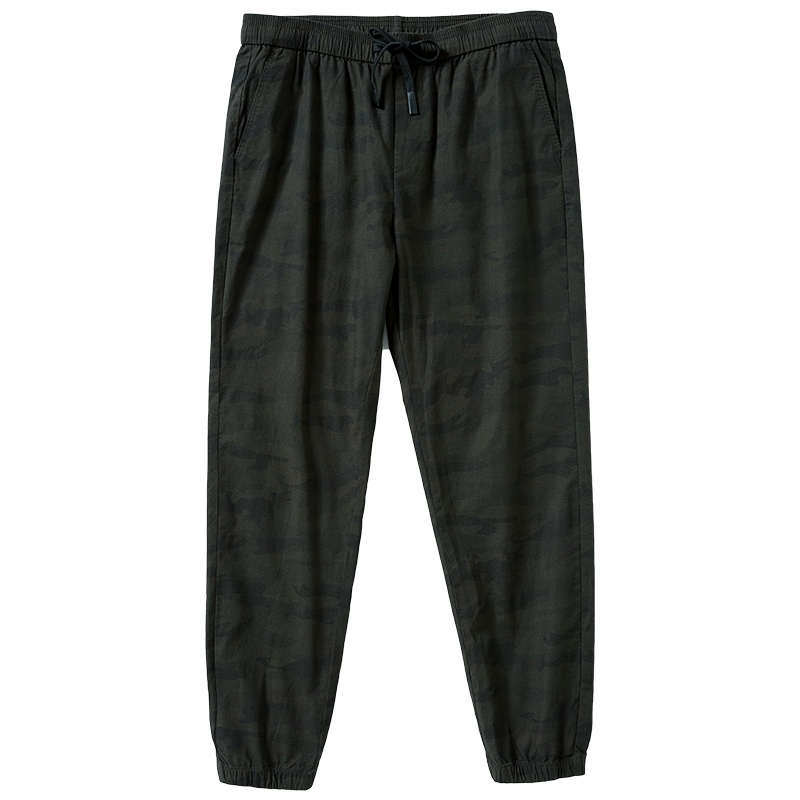 森马休闲裤男2020春季新款舒适松紧腰裤子硬朗迷彩小脚长裤青少年