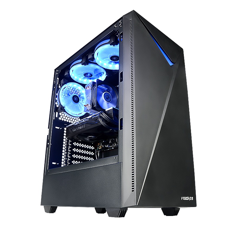 宁美国度电脑主机AMD R5 3600/RX550/560游戏主机高配吃鸡电脑台式机组装电脑办公家用设计DIY整机全套