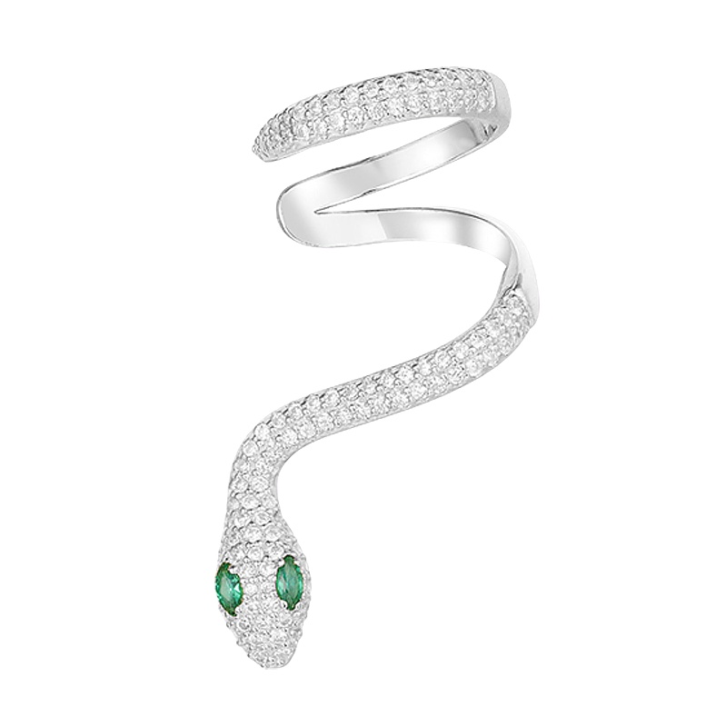 apm MONACO 单只925银镶晶钻气质蛇形耳骨夹耳钉送恋人 AE9534XKG