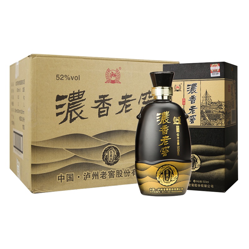 泸州老窖 浓香老窖鉴藏装 52度500ml*6 白酒