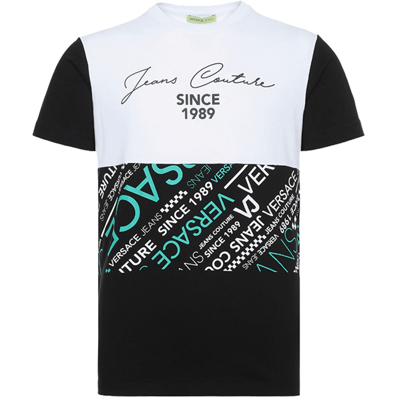 Versace JEANS 男士棉质圆领短袖T恤衫 B3GTA76O 36610