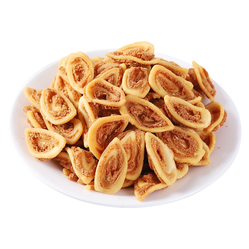 卧龙猫耳朵零食小吃280g*3袋装大份量酥类传统糕点休闲食品麻辣味怀旧食品