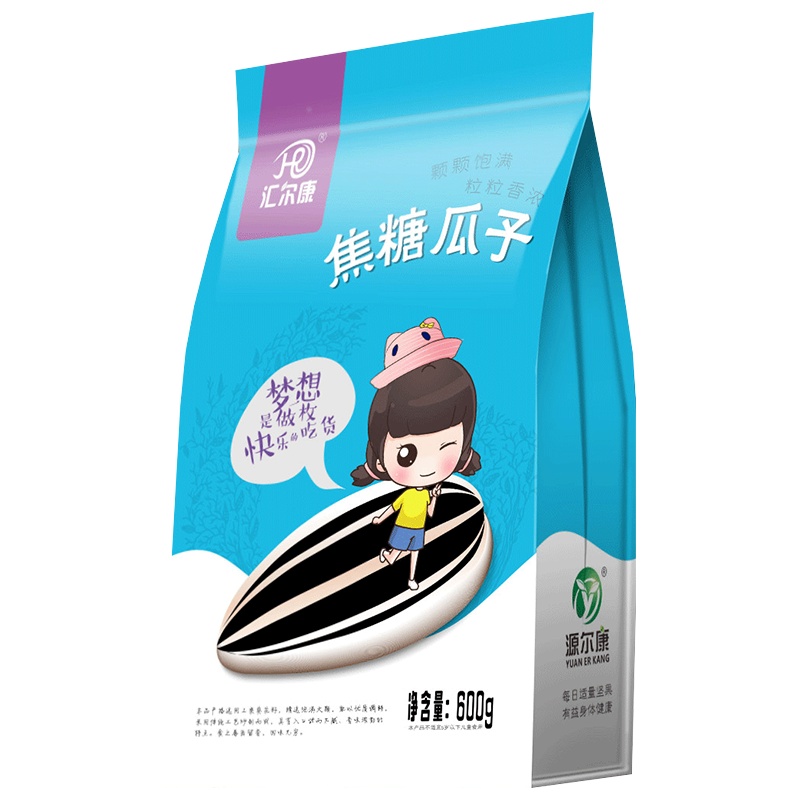 汇尔康(HR)焦糖瓜子100g/袋 焦糖味葵花籽 大颗瓜子 坚果炒货零食