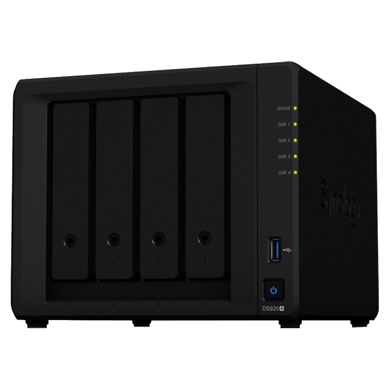 群晖(Synology)DS920+替代DS918+ NAS网络存储服务器(含4块10TB内置硬盘)不规则体SATA接口