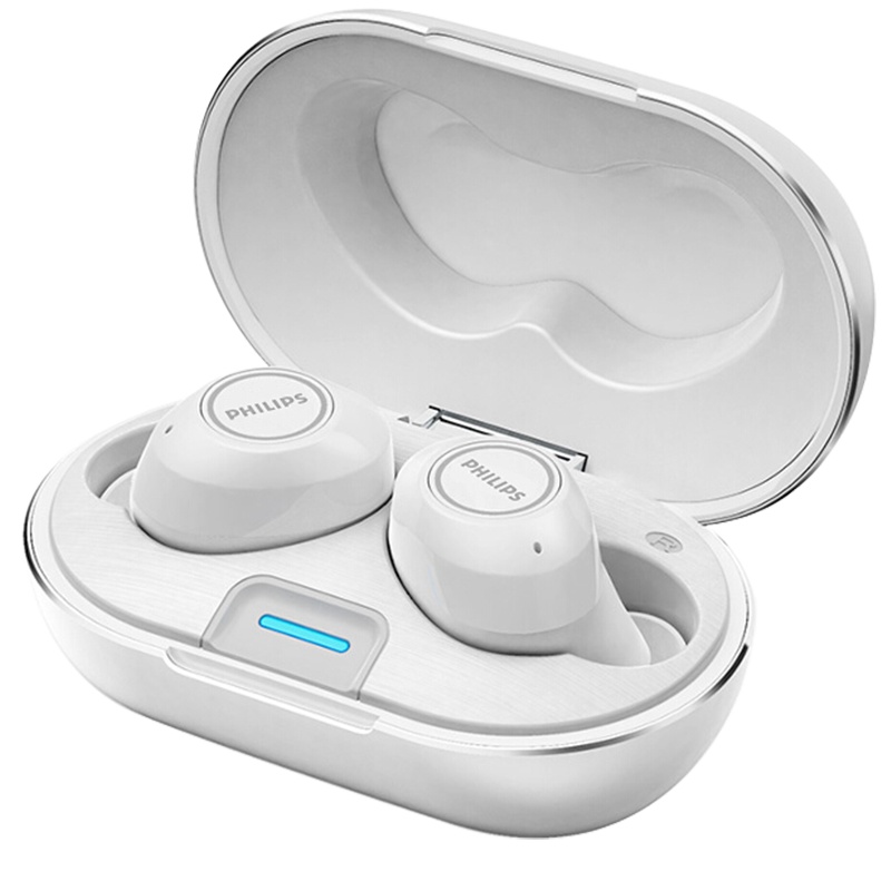 飞利浦（PHILIPS）TAT1205WT( 白）真无线蓝牙耳机 双耳5.0入耳式运动跑步商务小米苹果华为安卓手机通用