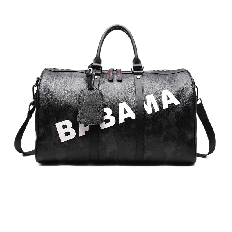 BABAMA手提包男迷彩时尚大容量手提旅行包 黑色9907018101A