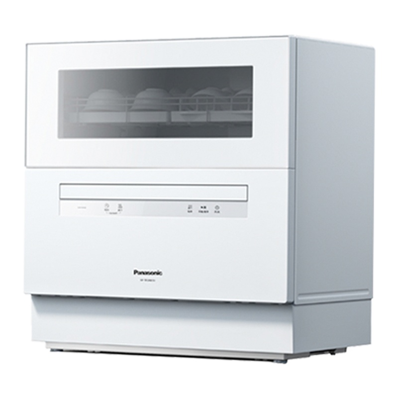 松下(Panasonic)6套家用 全自动智能台式洗碗机 免安装 独立烘干nanoe除菌 双层碗篮台式NP-TF6WK1