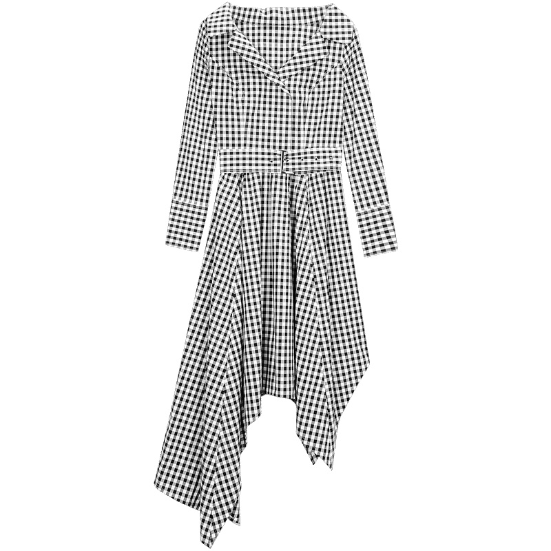 爱居兔春季女装时尚长款维西格连衣裙