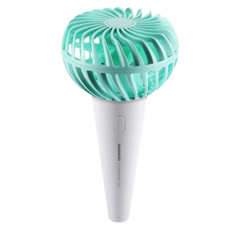 大宇(DAEWOO)电风扇 手持风扇 USB风扇 超长时间续航 3档以上风速 桌面扇 F11 清新绿