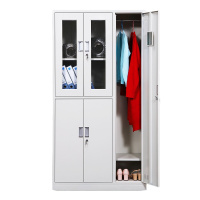 递乐(DiLe) 更衣柜文件柜办公柜带门锁铁皮柜资料档案柜储物柜五门更衣柜