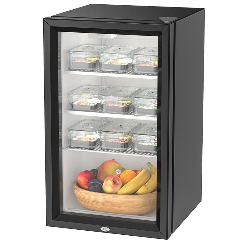 乐创 lecon 商用食品留样柜75L饮料冷柜 台式家用商用冷藏保鲜展示柜 LC-SC-75