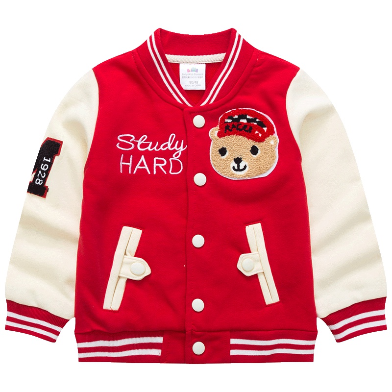 I.K童装 中小童卡通绣花棒球外套 90cm-130cm