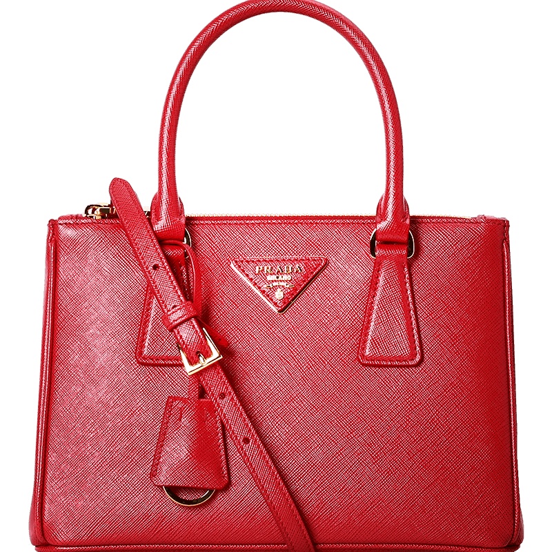 预订 PRADA 普拉达 GALLERIA 通勤手拎迷你 单肩包 手提包 斜挎包 三角LOGO标十字纹皮1BA896