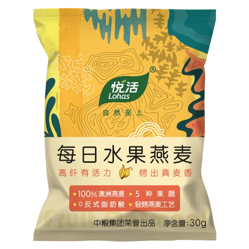 [可干吃 可冲泡]中粮悦活 每日水果燕麦30g