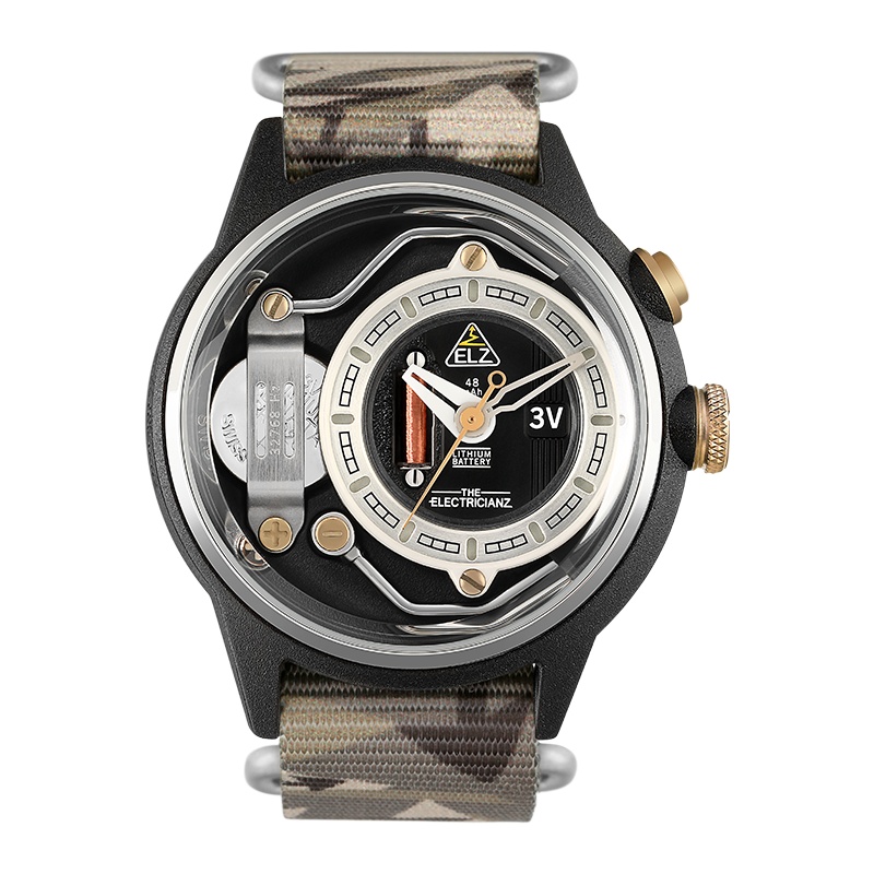 ELZ风靡ins手表 瑞表电工中性夜光NFC小众大表盘石英男士手表A1C/01-ELZ003
