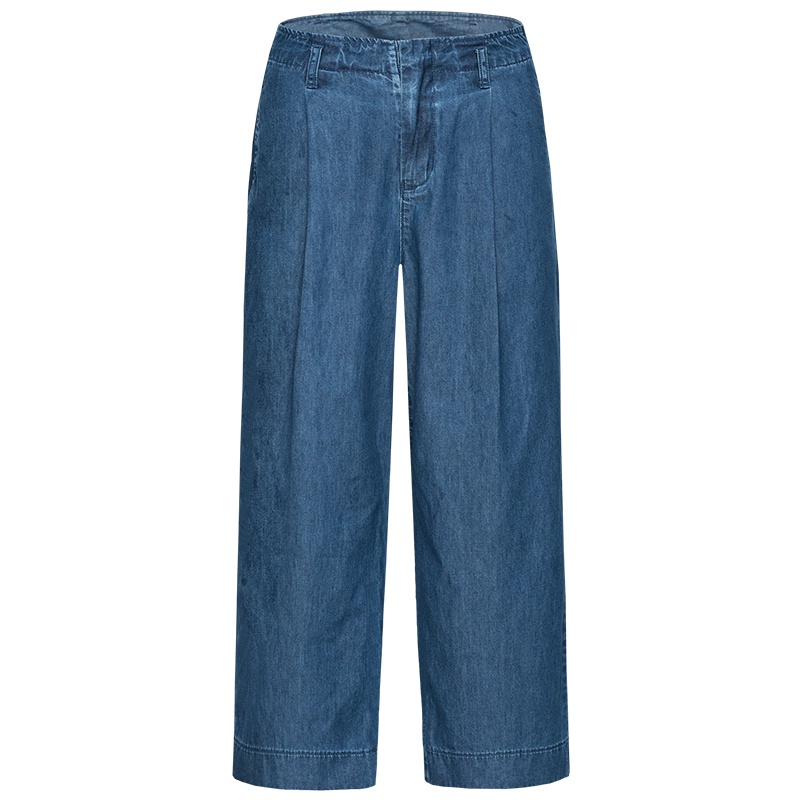 Semir森马牛仔裤女2019春秋新款宽松阔腿裤显瘦港味复古chic裤子女装