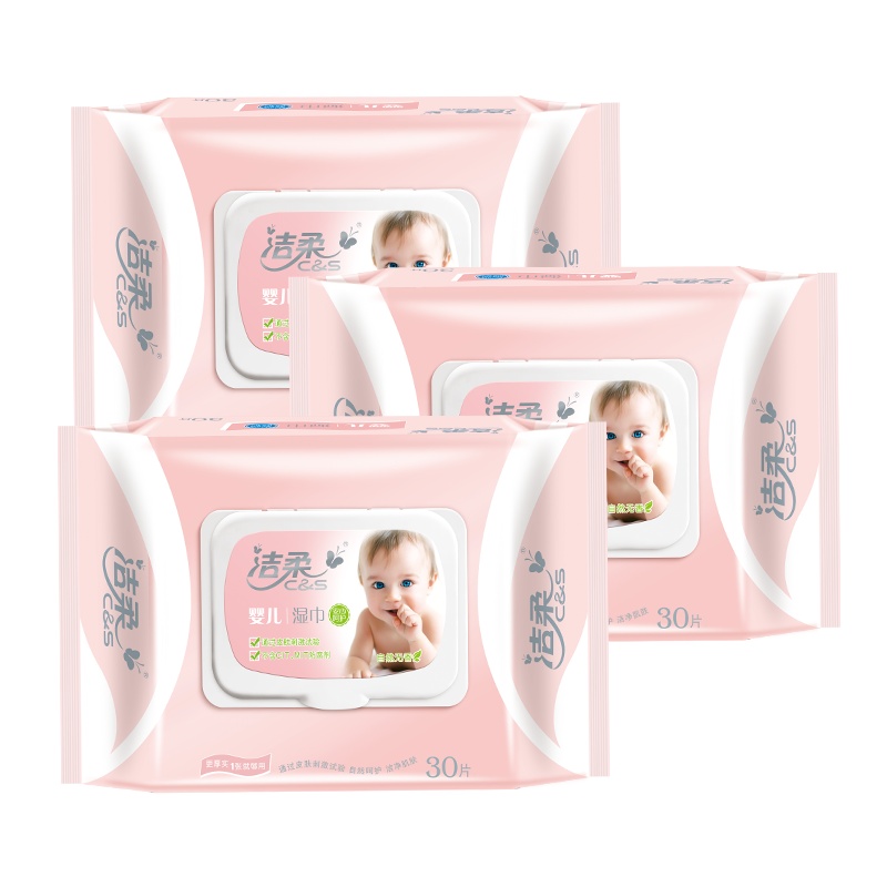 洁柔 婴儿湿巾 30片*3包装