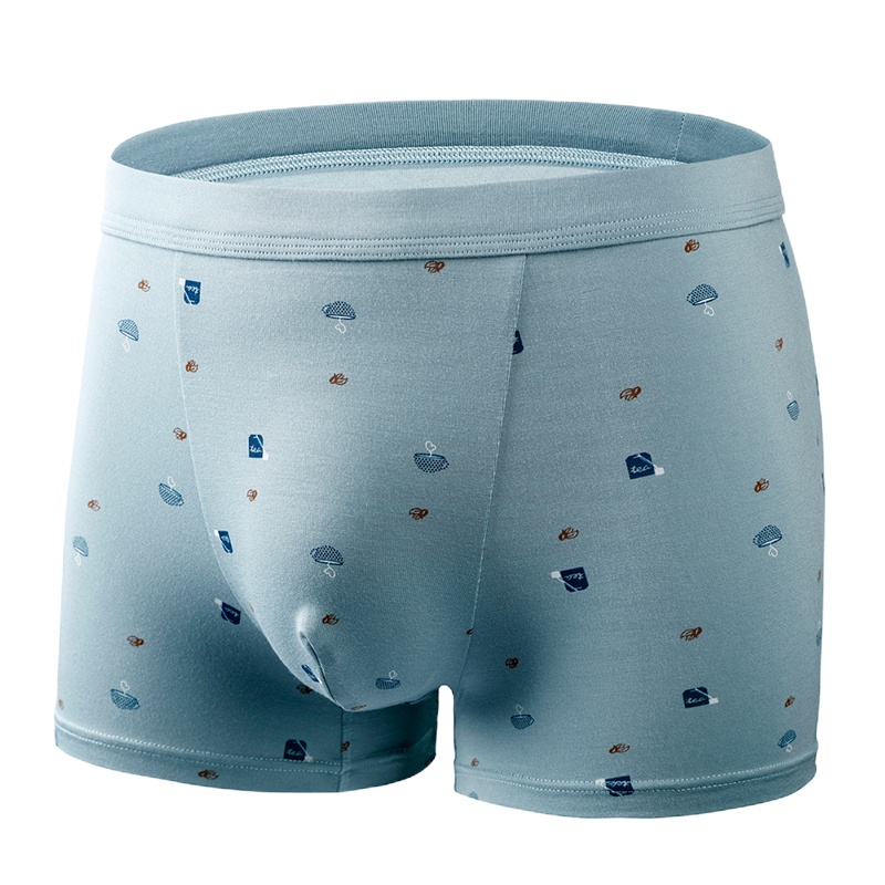 A＆Bab内裤【2条装】男士平脚裤莫代尔印花中腰四角裤