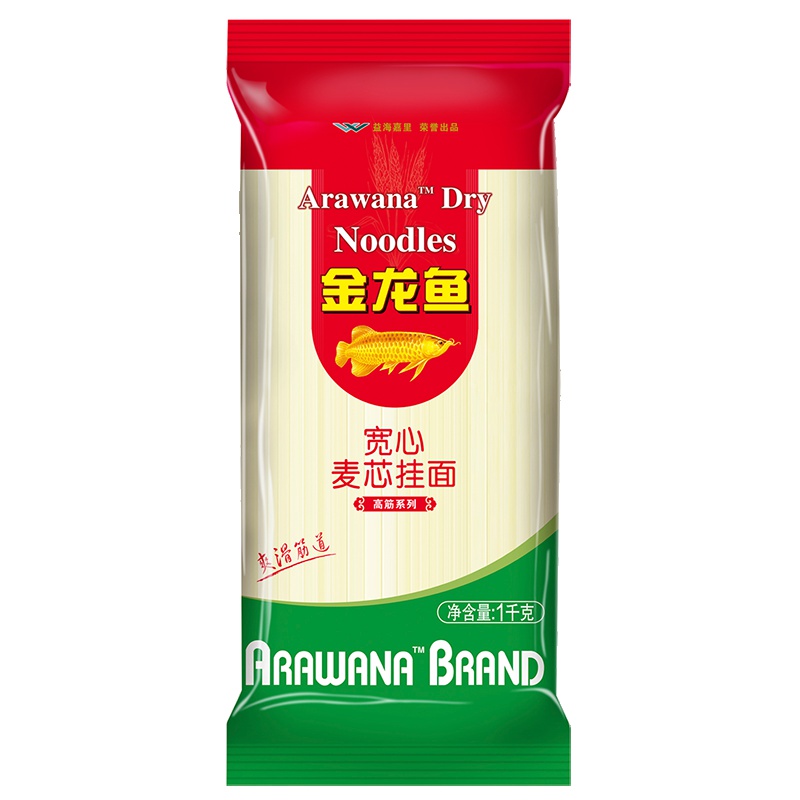 金龙鱼 高筋宽心麦芯袋装挂面 1000G中式面