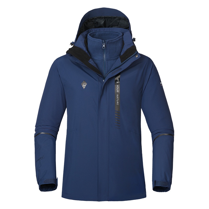 诺诗兰(NORTHLAND)冲锋衣户外秋冬男式运动休闲防水透湿防风保暖套抓绒内胆两件套三合一三穿冲锋衣GS075X11