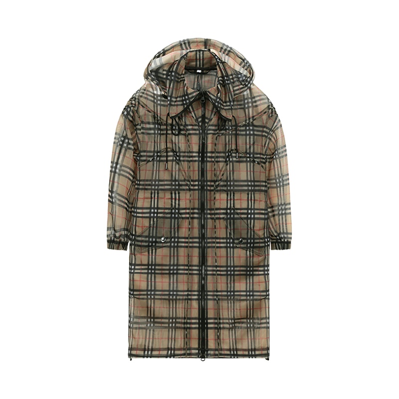 博柏利 BURBERRY 女款 聚酯纤维网眼布风雪大衣外套80428661