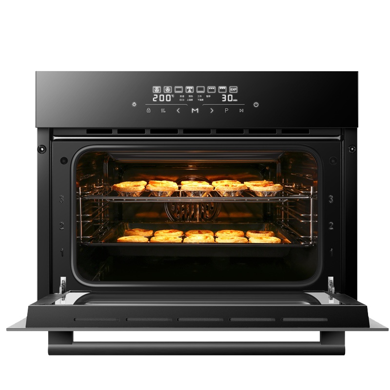 老板(ROBAM)家用40L容量钢化玻璃面板不锈钢管1℃精控旋转烧烤嵌入式电烤箱 KQWS-2150-R070A