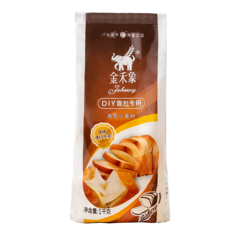 金禾象DIY面包专用粉高筋小麦粉1kg 家庭烘焙原料小包装面粉