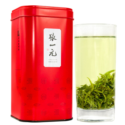 张一元绿茶茶叶 黄山毛峰130g/罐 鲜嫩采摘 办公茶口粮茶