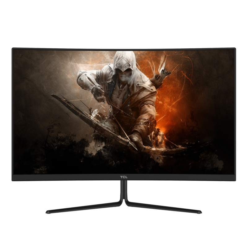TCL 27英寸165HZ 1500R曲面 广视角 支持壁挂 电竞氛围灯 游戏电竞显示器 T27M6CGP