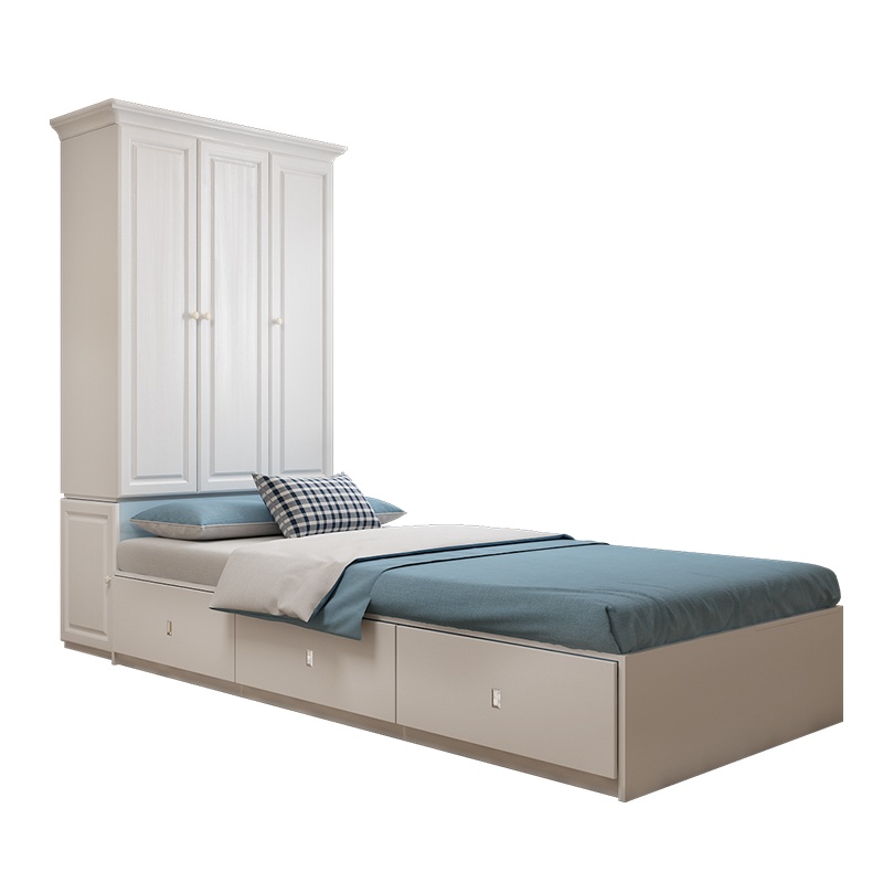 A家家具衣柜床 北欧实用大小户型储物收纳组合榻榻米衣柜床J001