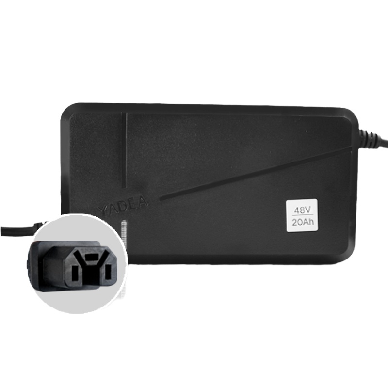 雅迪电动车原装铅酸电池48V20AH通用充电器电瓶车智能散热充电器 48V20AH品字头