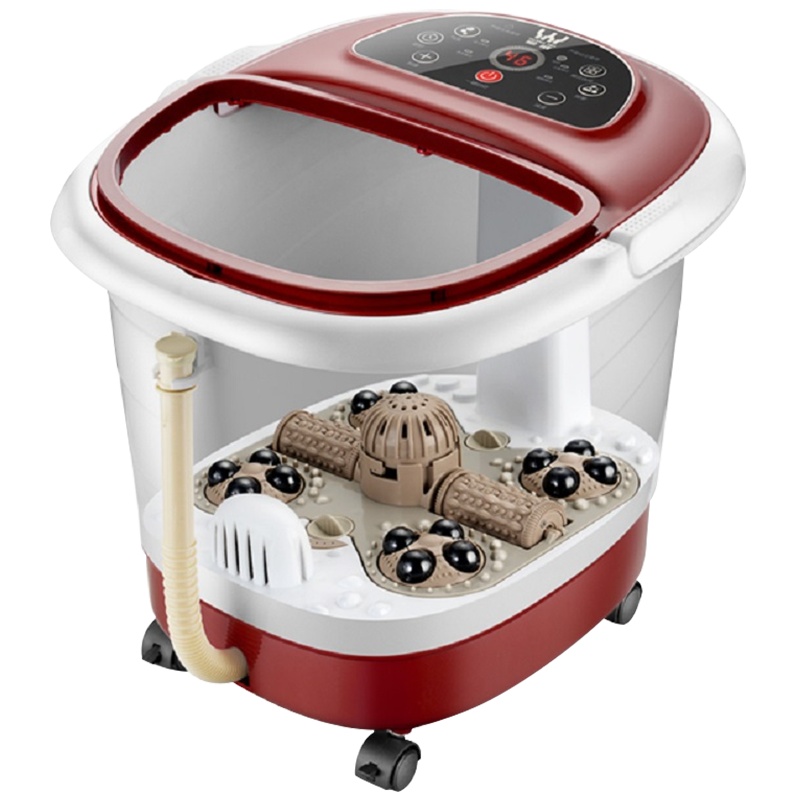 皇威(HUANG WEI) 足浴盆H-8229B 全自动智能遥控足浴桶 微电脑送蒸汽护罩 电动按摩 太极按摩 红光照射