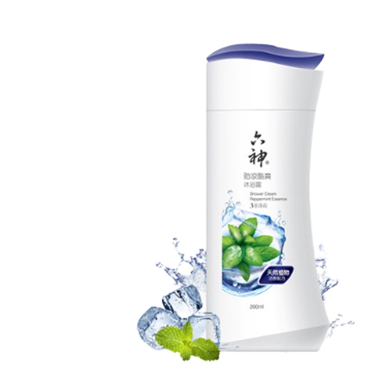 六神 200ml清新沁爽/清怡冰爽/劲凉酷爽沐浴露 单瓶装