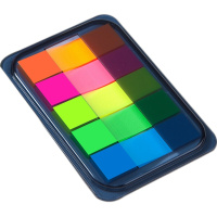 齐心 D7012EC 荧光膜索引标签便利贴 (44*12mm)20张5色 3本装 (单位:包)