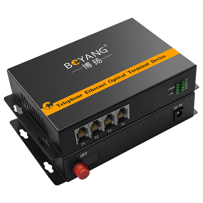 博扬(BOYANG)数字电话光端机4路纯电话语音 对讲音频 光纤传输 FC接口 1对 BY-4P