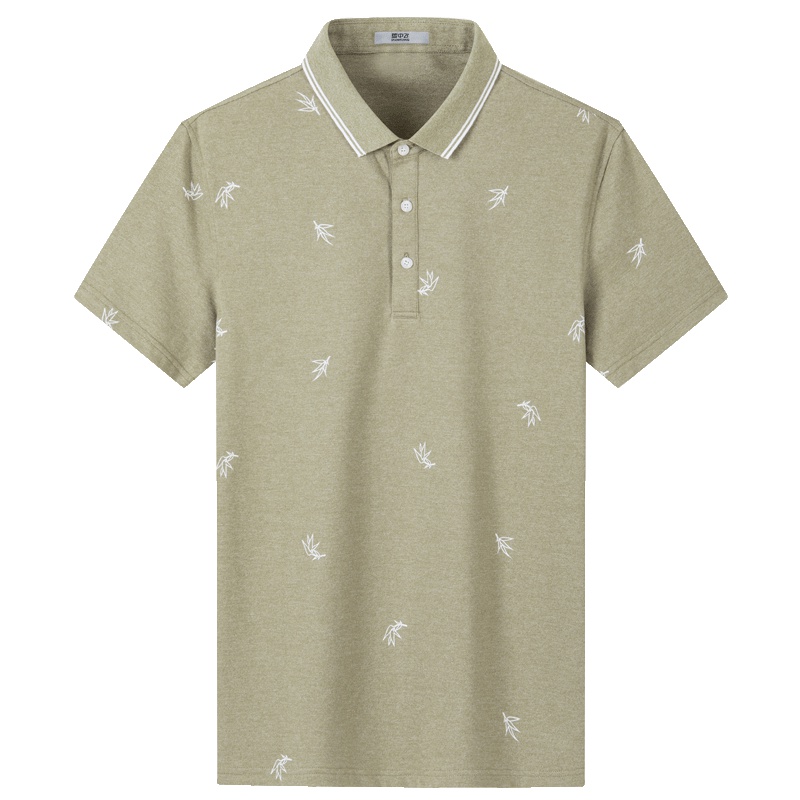 雪中飞夏季新款POLO衫男休闲商务印花短袖T恤男