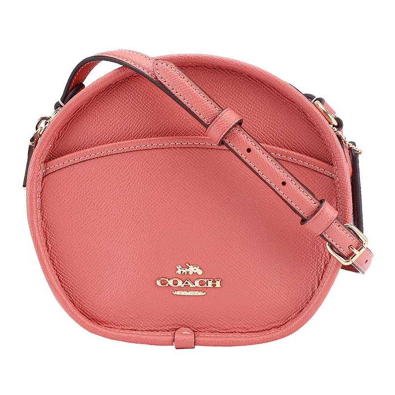 COACH 蔻驰 奢侈品 女士白色图案款皮革手提单肩斜挎桶包送女友