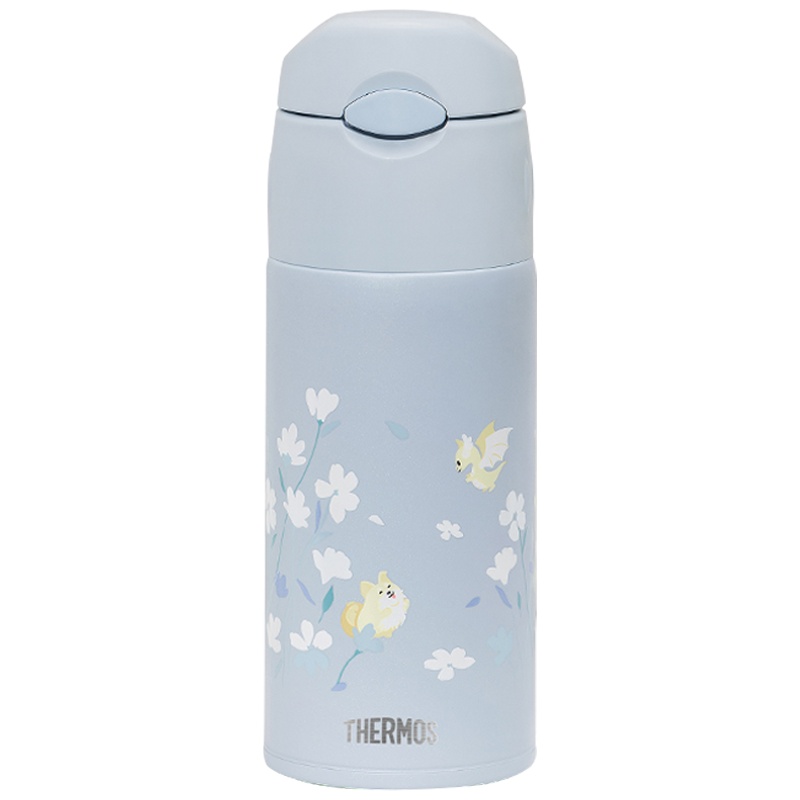 膳魔师(THERMOS)保温杯栀子花系列随手杯朱一龙同款塑料杯保温壶吸管手拎居家便携学生可爱印花不锈钢