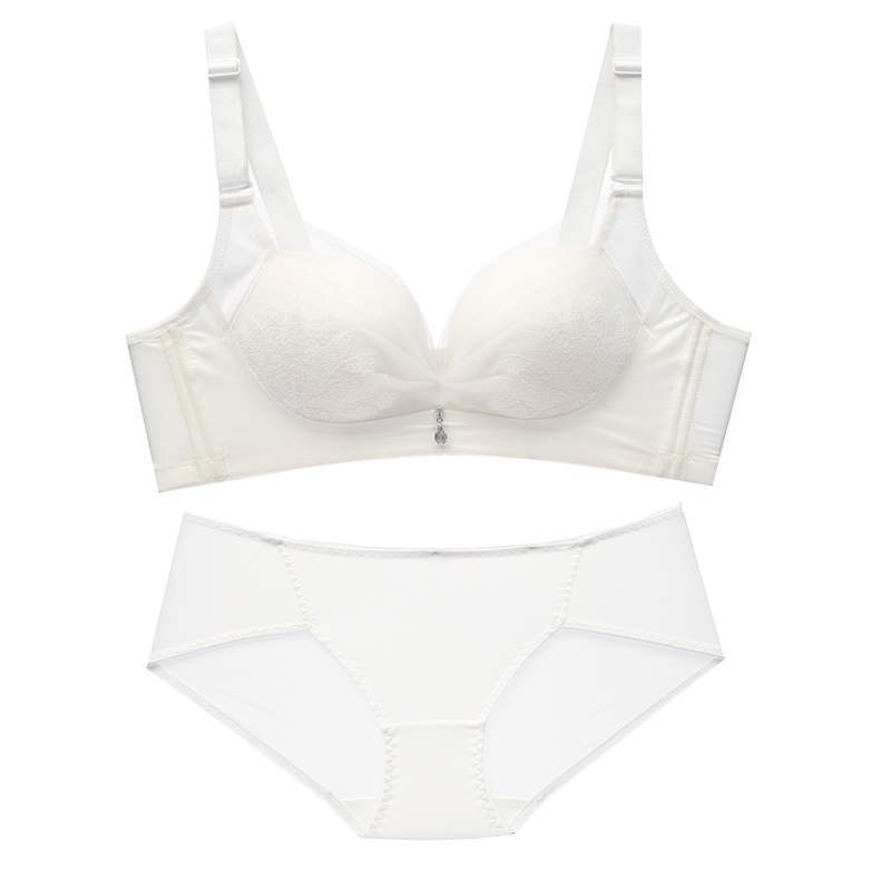 都市丽人蕾丝刺绣网纱覆面透气聚拢防走光女士胸罩文胸内衣YB8A04